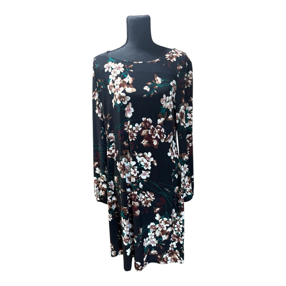 Tommy Hilfiger floral-print long-sleeve shift dress